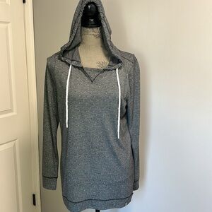 Marc New York Performance Sz L Black/White Striped Long Sleeve Hooded Pullover